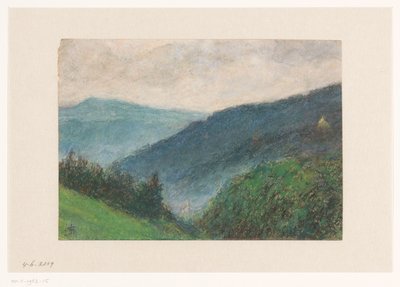 バーデンバーデン近くの丘陵風景 作： Carel Nicolaas Storm van 
