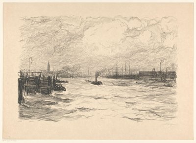 ハンブルク港のタグボート 作： Carel Nicolaas Storm van 