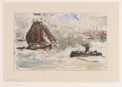 ハンブルク港の乱流 作： Carel Nicolaas Storm van 