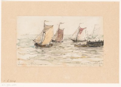 スヘルデの帆船 作： Carel Nicolaas Storm van 