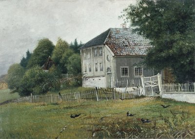 Drøbakの公証人の家（キャンバスに油彩） 作： Carl Edvard Diriks