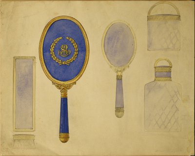 カール・ファベルジェの家のデザインセレクション（鉛筆、ペン＆インク、水彩、カード 作： Carl Fabergé