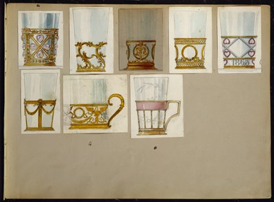 カール・ファベルジェの家のデザインセレクション（鉛筆・水彩・紙 作： Carl Fabergé