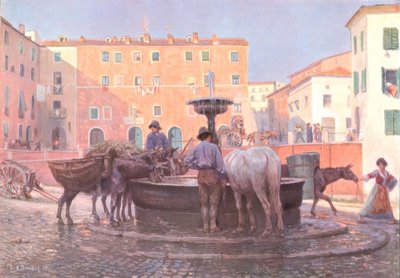 ジェンツァーノの噴水で 作： Carl Alexander Brendel