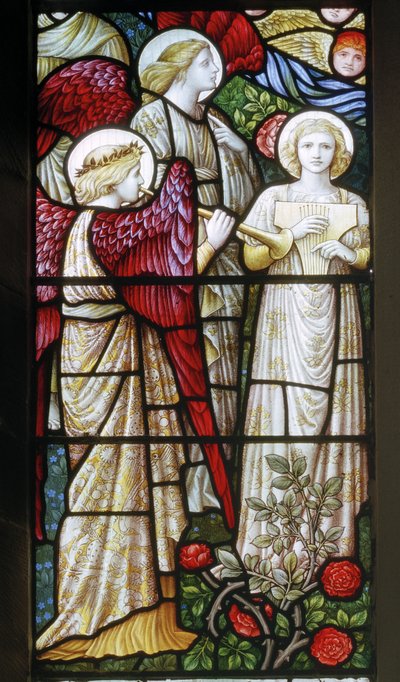 Llantysilio、St Tysilio、Shrigley＆Hunt（1873-1982）、Carl Almquist、Angel Musicians、1890 作： Carl Almquist