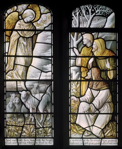 Over Wyresdale、クライストチャーチ、Shrigley＆Hunt（1873-1982）、Carl Almquist、The Shepherds Church、Shepherding、Sheep、18歳 作： Carl Almquist