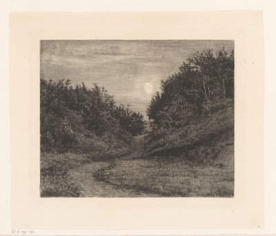 月明かりの林道 作： Carl Bloch