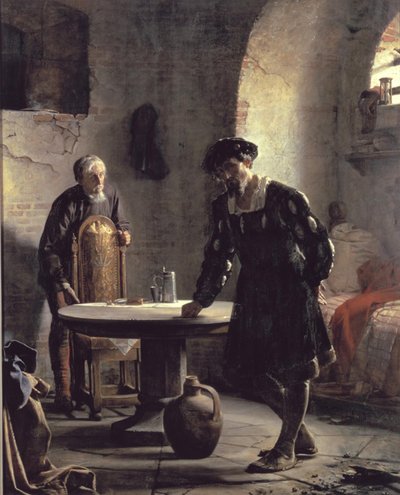 刑務所にいるクリスチャン 2 世 作： Carl Bloch