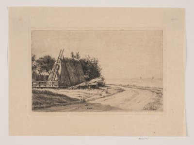 ヘイスタックのある風景 作： Carl Bloch
