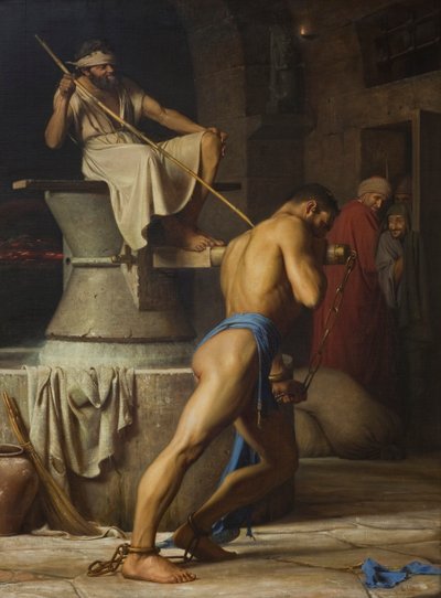 サムソンとペリシテ人 作： Carl Bloch