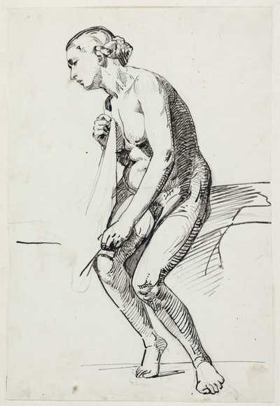 美術館所蔵絵画「ジャイリダッター」の習作 (kms835) 作： Carl Bloch