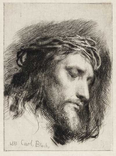 いばらの冠キリストの頭 作： Carl Bloch