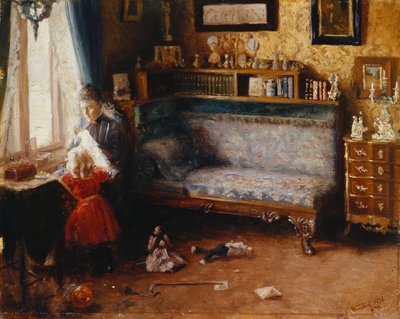 母を助ける、1892 作： Carl Christian Ferdinand Wentorf