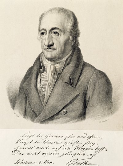 ヨハン・ヴォルフガング・フォン・ゲーテの肖像（フランクフルト 作： Carl Christian Vogel von Vogelstein