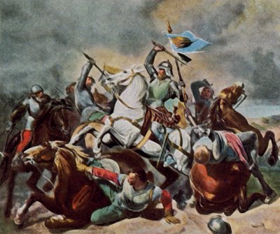ニュルンベルガーと戦うアルブレヒト・アキレス 作： Carl Constantin Steffeck