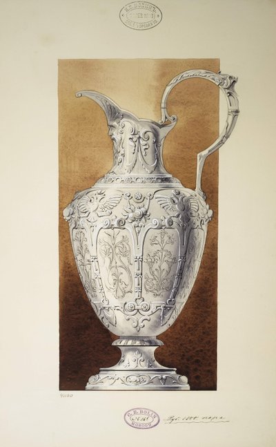 水差しのデザイン。シリーズマリア・パブロヴナの王女の持参金、1907-1908 作： Carl Edvard Bolin company