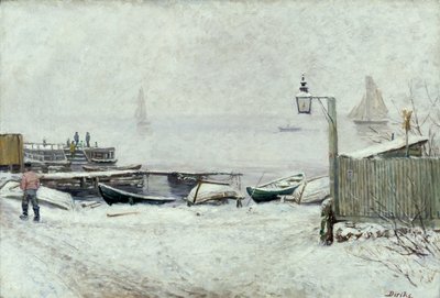 Drøbakの12月の日 作： Carl Edvard Diriks