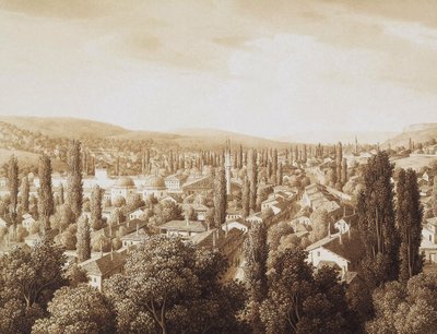 1824年のバフチサライの眺め 作： Carl Ferdinand von Kugelgen