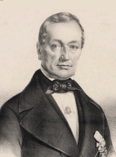 作曲家ハインリッヒ・アウグスト・ナイトハルトの肖像、1793～1861年頃。 1850年。 作： Carl Fischer