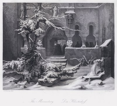 The Monastery（エングレービング 作： Carl Friedrich (after) Lessing