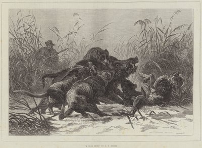 イノシシ狩り 作： Carl Friedrich Deiker