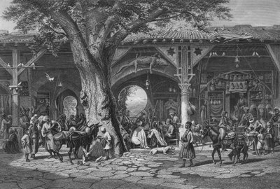 C.バートランドによって刻まれたダマスカスの街 作： Carl Friedrich Heinrich Werner