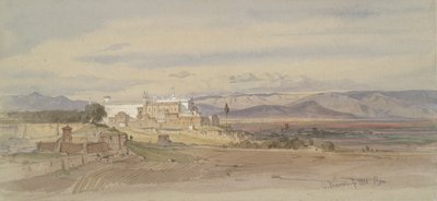 サン・ジョヴァンニ・イン・ラテラーノのあるローマの風景 作： Carl Friedrich Heinrich Werner