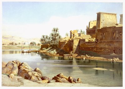 フィラエのイシス神殿、1870年 作： Carl Friedrich Heinrich Werner