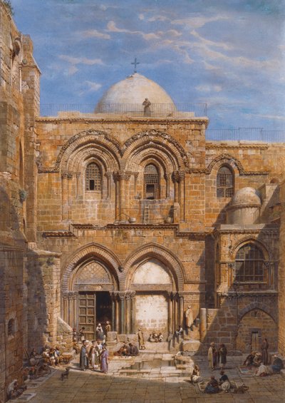 聖墳墓教会、エルサレム、1862 作： Carl Friedrich Heinrich Werner