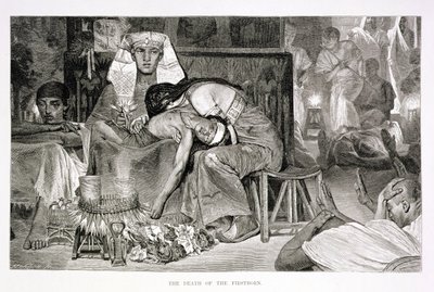 19世紀のFirstborn of the Deathborn（紙に彫刻） 作： Carl Friedrich Heinrich Werner