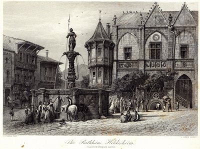 カッセルウントカンパニーリミテッドが印刷したJJクルーが刻印したラスハウス、ヒルデスハイム 作： Carl Friedrich Heinrich Werner