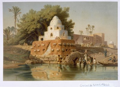 1871年中部エジプト、ミンヤのシェイクアバブダの墓 作： Carl Friedrich Heinrich Werner