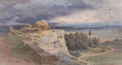 1856年、北からサン・フェリーチェ・チルチェオに向かうノルバの眺め。 作： Carl Friedrich Heinrich Werner