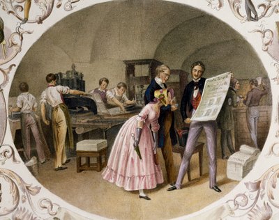 印刷所の内部 作： Carl and Geiger Peter Johann Nepomuk Kunz