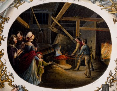 鋳造工場の眺め 作： Carl and Geiger Peter Johann Nepomuk Kunz