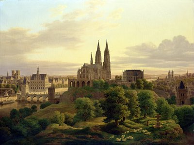 1830年、1830年の中世の町 作： Carl Georg Adolph Hasenpflug