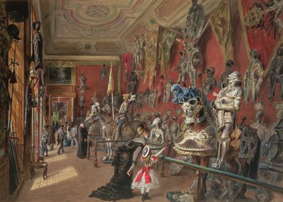 ローワーベルヴェデーレのアンブラザーギャラリーにある2番目の武器庫、1875年（トイレ） 作： Carl Goebel