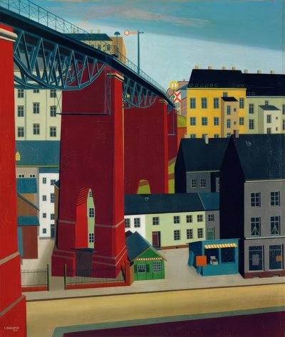 ブッパタールのシュヴァルツバッハ通りにかかる橋 作： Carl Grossberg
