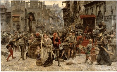 スウェーデン：1361年、ヴァルデマール・アッテルダーグがヴィスビーの身代金を要求
 1361年、ヴァルデマール・アッテルダーグがヴィスビーを身代金要求 作： カール・グスタフ・ヘルクヴィスト