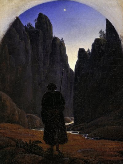 1820年頃のロッキーバレーの巡礼者 作： Carl Gustav Carus