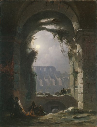 1830年代初頭の夜のコロシアム 作： Carl Gustav Carus