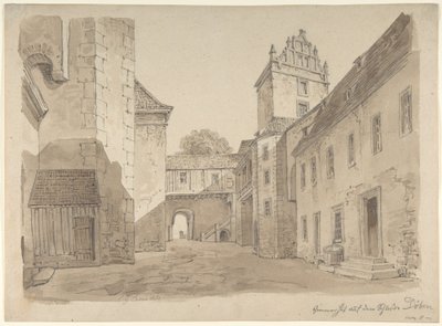 ドーベンの城の中庭の眺め 作： Carl Gustav Carus