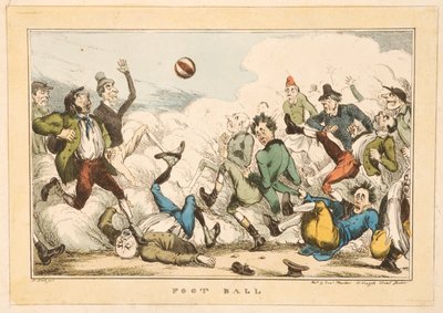 1820年にロンドンの路上でサッカー 作： Carl H. Heath