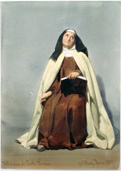聖テレサ騎士団の修道女、1852年 作： Carl Haag