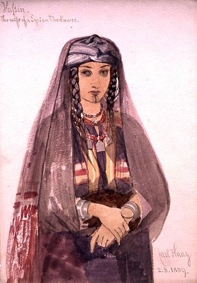 シリア人ベダウィーの妻、ハシン 作： Carl Haag