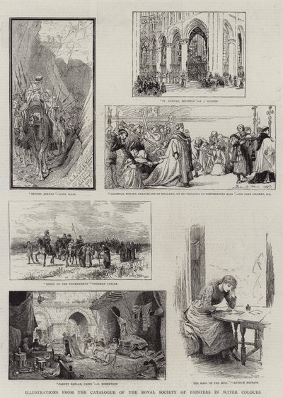 水彩画の王立画家協会のカタログのイラスト 作： Carl Haag