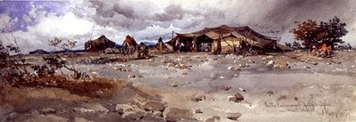 タボズ山近くのアジャイル・アガの野営地にて 作： Carl Haag