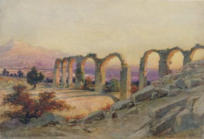 1854年、ダルマチアのサロナ水道橋 作： Carl Haag