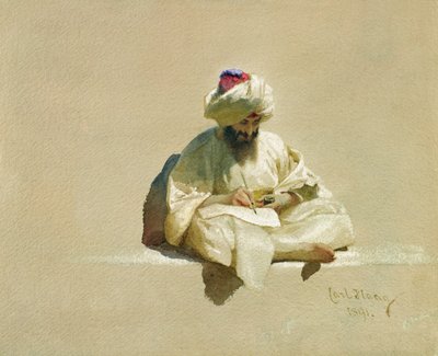 レターライター、1891 作： Carl Haag