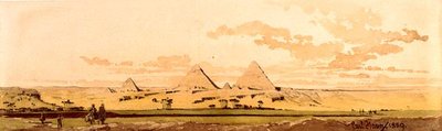 ギザのピラミッド、1859（紙にトイレ） 作： Carl Haag